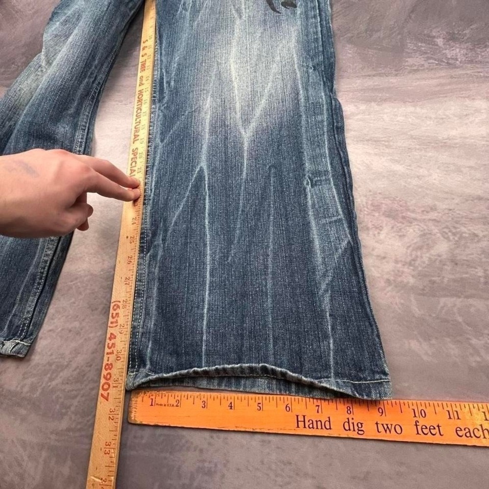 Phat‎ Farm Jeans W38 Mens Baggy Light Wash Y2K Hip Hop Logo - Picture 6 of 8